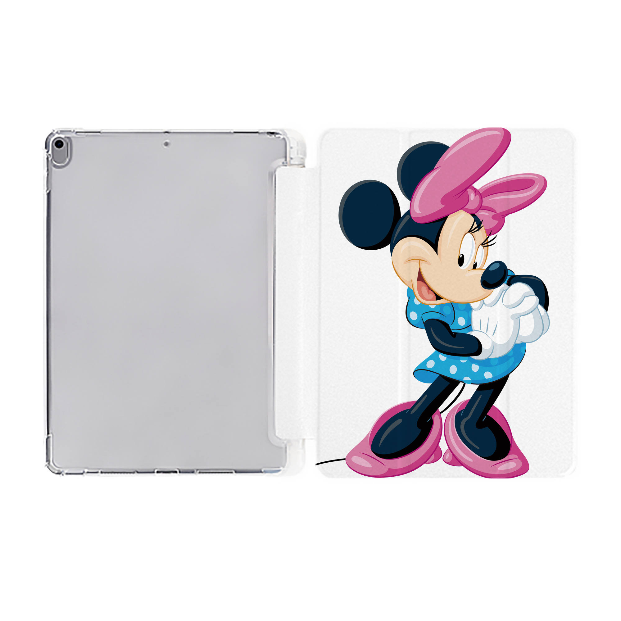（画像用） ミッキーマウス Mickey Mouse IPad ケース ペン収納付き 三つ折りスタンド PUレザー×シリコン 対応機種9.5/10.5/10.9インチ